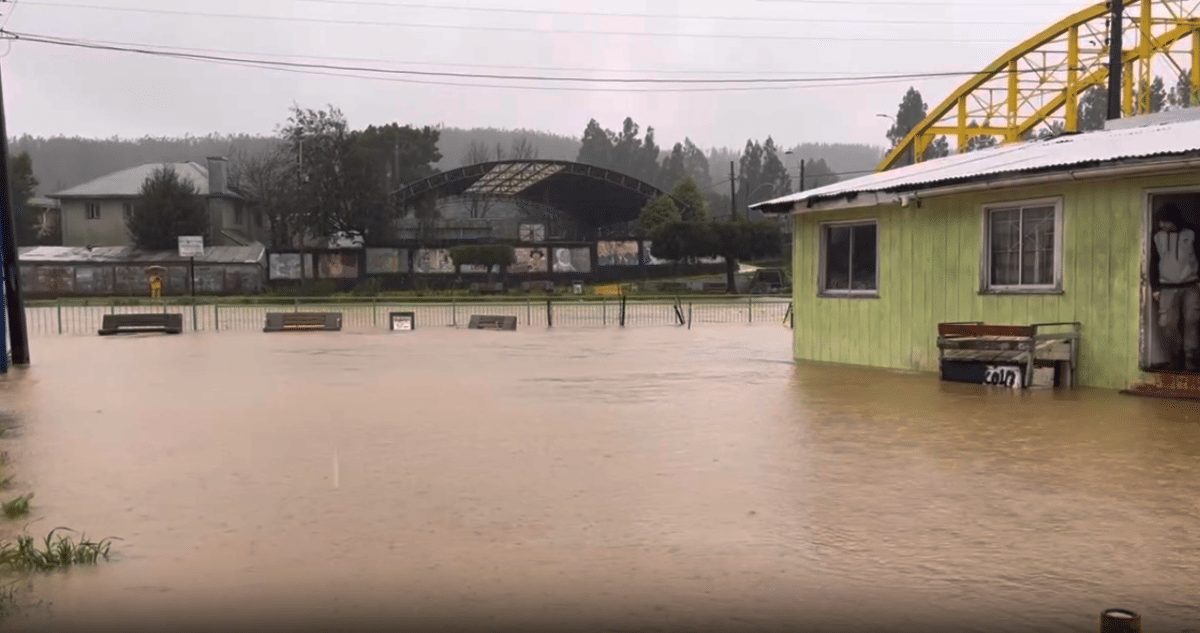 Curanilahue: casas nuevamente inundadas dejan más de 280 mm de agua caída