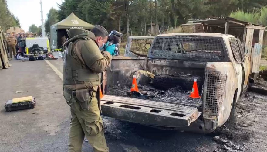 En un bosque encuentran chalecos antibalas de los tres carabineros asesinados en Cañete